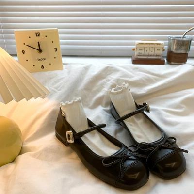 Женская обувь 2024 года, модная женская обувь на плоской подошве с пряжкой, весенняя обувь с квадратным носком и неглубокой подошвой, повседневная офисная женская обувь