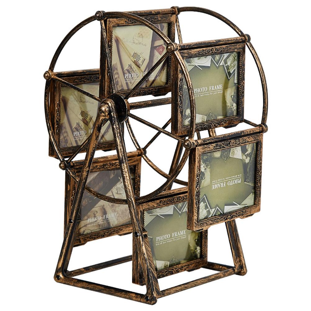 Винтажная семейная фоторамка колесо обозрения вращающаяся фоторамка домашний декор подарок