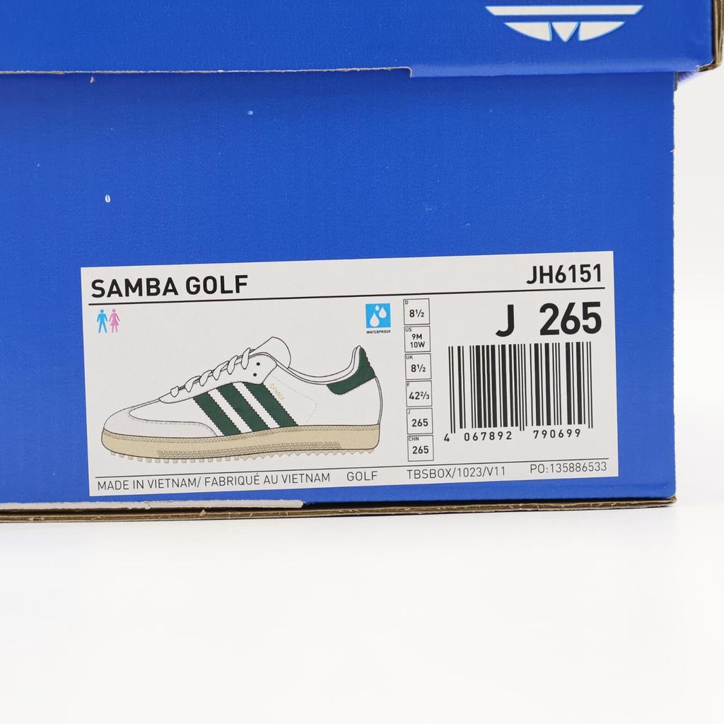 JH6151 adidas Samba Без шипов для гольфа Облачно-белый Коллегиальный зеленый Каучук (Мужской)