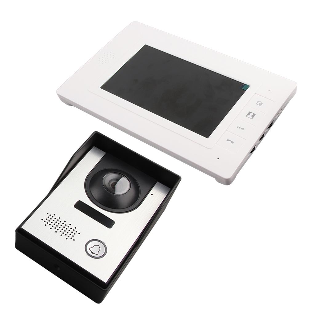 7-дюймовый домашний видеодомофон с ночным видением и высоким разрешением, проводной дверной домофон для офисов, вилла, вилка для Великобритании
