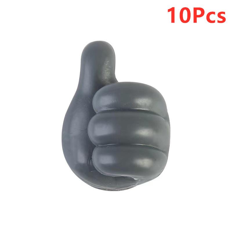 10 шт. самоклеящийся настенный крючок для украшения, креативный силиконовый крючок для большого пальца, вешалка для ключей, домашний/офисный зажим для кабеля данных, органайзер для проводов на стол