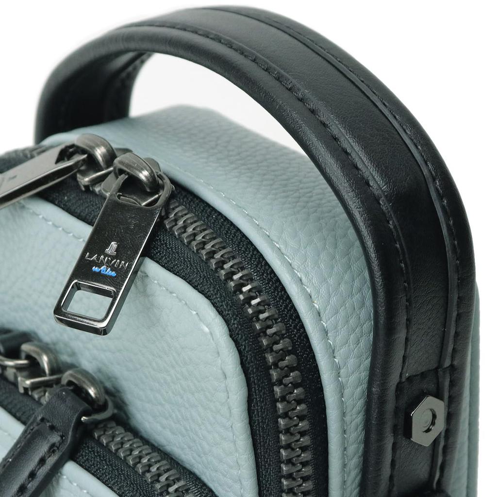 Мини-сумка Lanvin en Bleu Tumble на плечо с ручками, Мужская, Нет. 512123, Светло-голубой