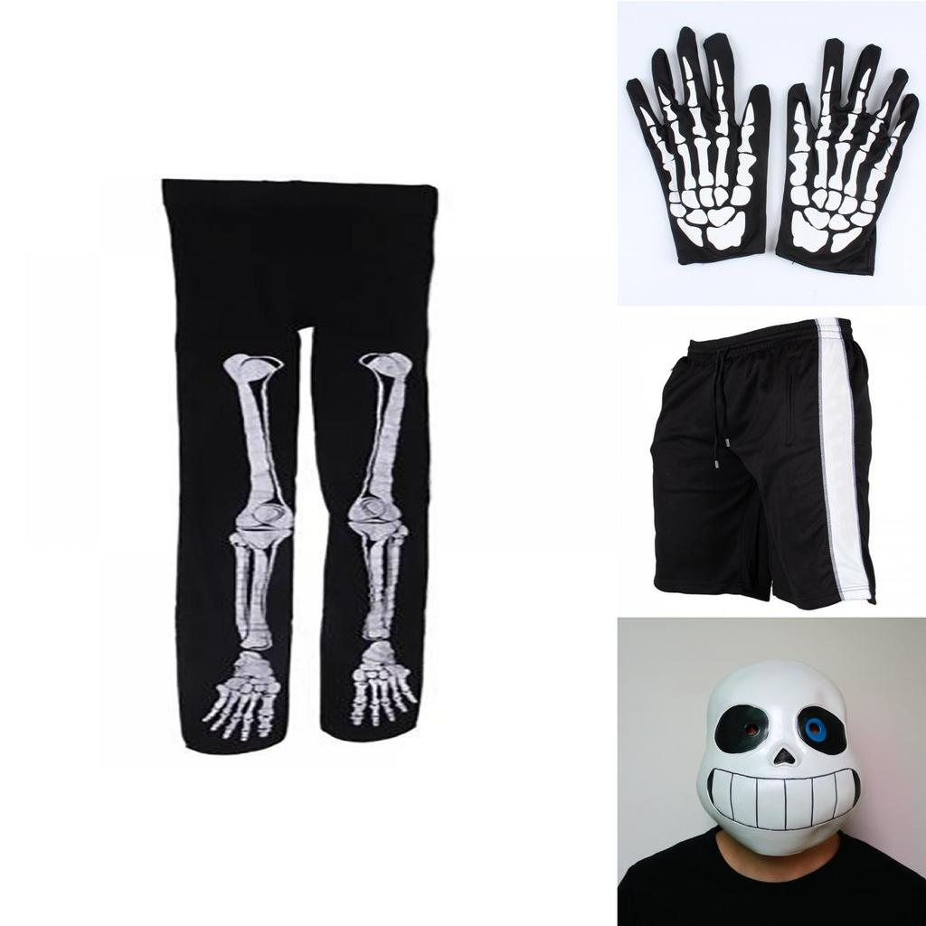 Стильный игровой костюм для косплея Undertale Sans, худи, комплект с перчатками и чулками