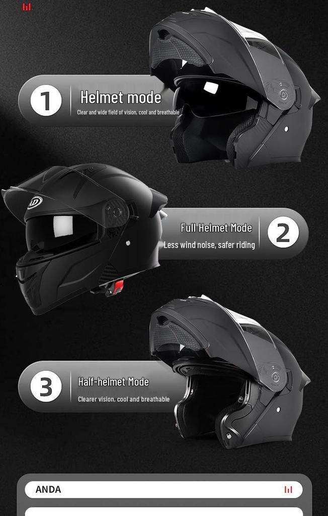Унисекс мотошлем-трансформер, сертифицированный DOT: Стильный, всесезонный, безопасный дизайн заднего фонаря