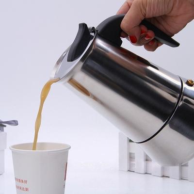 100мл-450мл Кофейники эспрессо из нержавеющей стали Кофейник мока для плиты Перколятор Кофеварка Подходит для дома и офиса