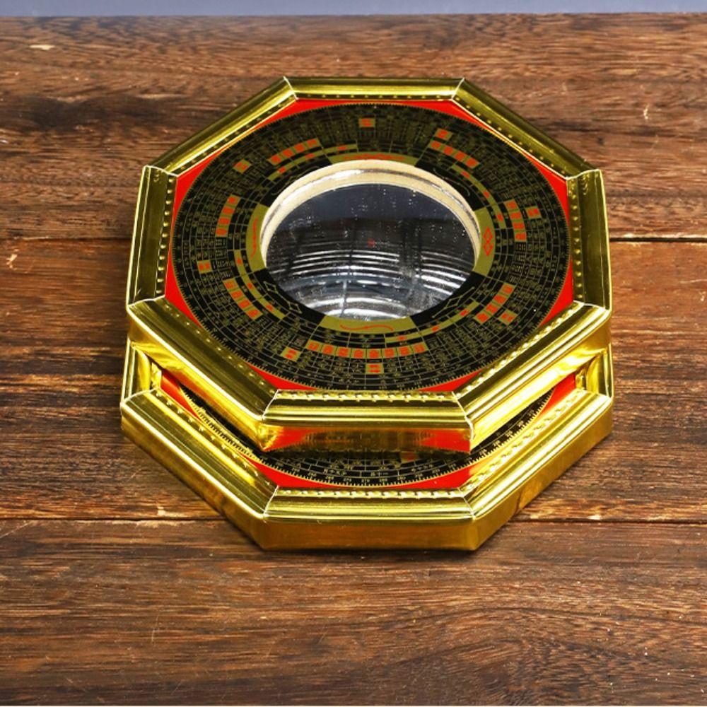 Зеркало Багуа Фэн-шуй с металлической рамой 13см 17.5см 20.5см Зеркало Восьми Триграмм Фэншуй Талисман для дома