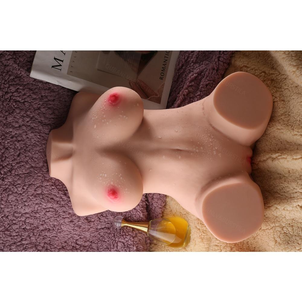 Реальная кукла для секса в натуральную величину (половина тела) Мужская мастурбация Искусственная вагина Анальное отверстие Комфортный опыт Пухлая мягкая ягодица Продукт для взрослых