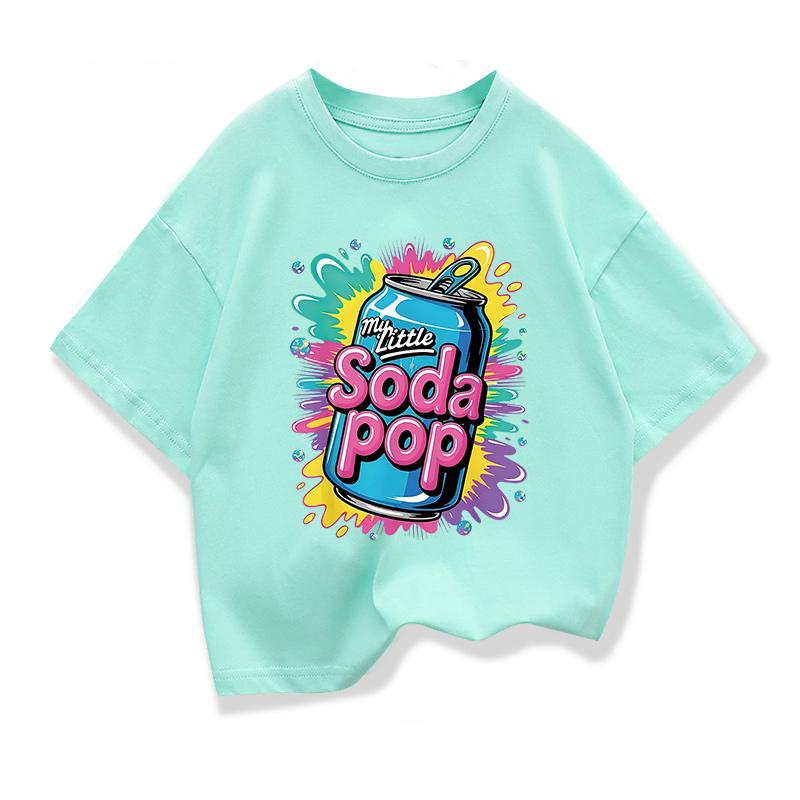 Детские футболки с коротким рукавом My Little Soda Pop Детские летние свободные футболки для мальчиков и девочек Повседневные футболки