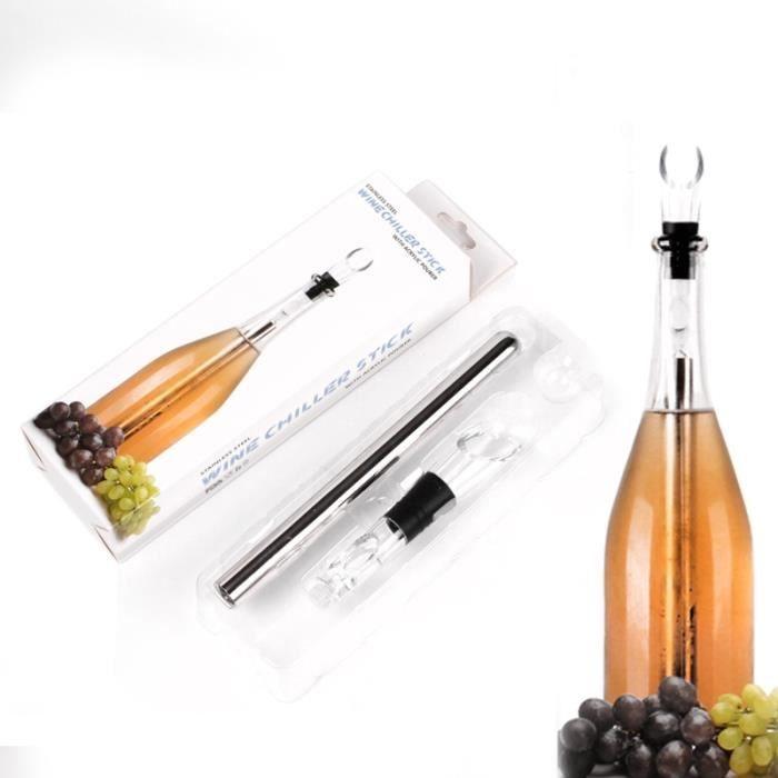 Box Packaging 2-in-1 Stainless Steel Wine Cooler, Bar Accessories, Red Wine Aerator