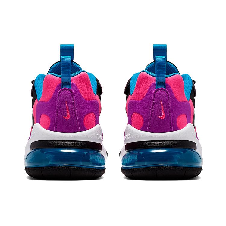 Nike Air Max 270 React Черный Гипер Розовый Яркий Фиолетовый GS BQ0101-001