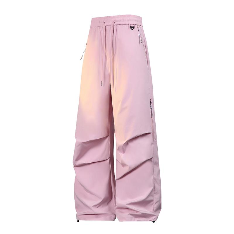 Women's Pants, American Straight Leg Work Pants, Loose Paratrooper Pants, Hong Kong Style Functional Casual Pants