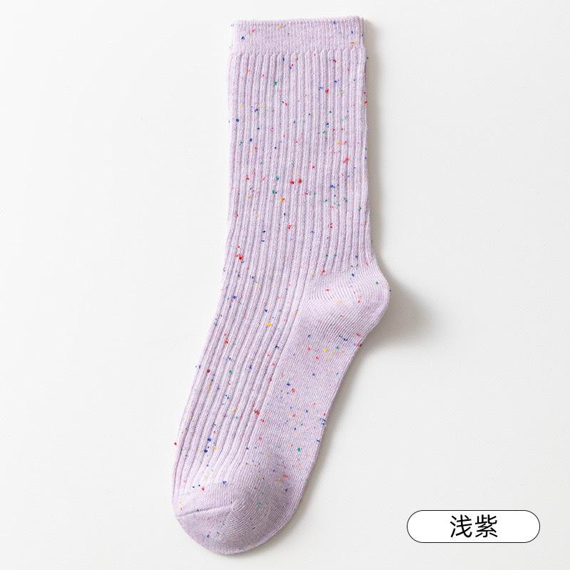 Oatmeal Stacking Socks Children'S Spring And Autumn Medium Tube Socks Pure Cotton Trendy Idea Yarn Confinement Stockings Summer Thin