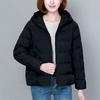 Solid Hooded Parka Coat Women Short Cotton-padded Coats Winter  Oversize Parka Jacket Thick Cotton Jacket Outwear