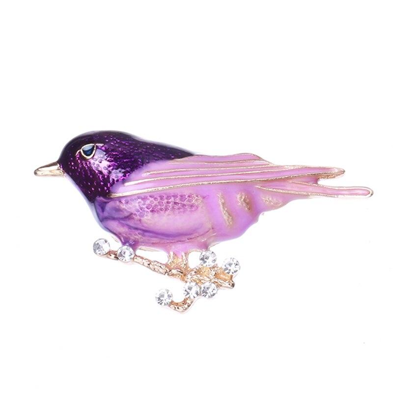Blucome Милая красочная брошь в виде ветки птицы, эмалированная женская брошь для костюма, сумки, булавки, ювелирные изделия, подарки на Новый год