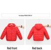 Autumn/Winter Solid Color Hooded Children's Down Cotton Jacket - Lightweight and Warm for Boys & Girls.