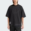 adidas Футболка Originals Street Premium Adibreak American Retro свободного кроя с коротким рукавом и принтом логотипа, мужские топы, черная IP3283