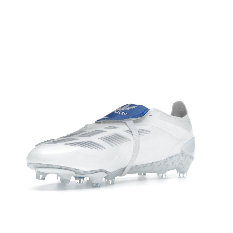David Beckham X Adidas Predator Elite Laceless FG White Blue Bird Unisex Sneakers Cloud-White Royal-Blue IG9115
