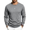 Men S Loose Casual Jacquard Texture Crew Neck Long Sleeve Sweatshirt