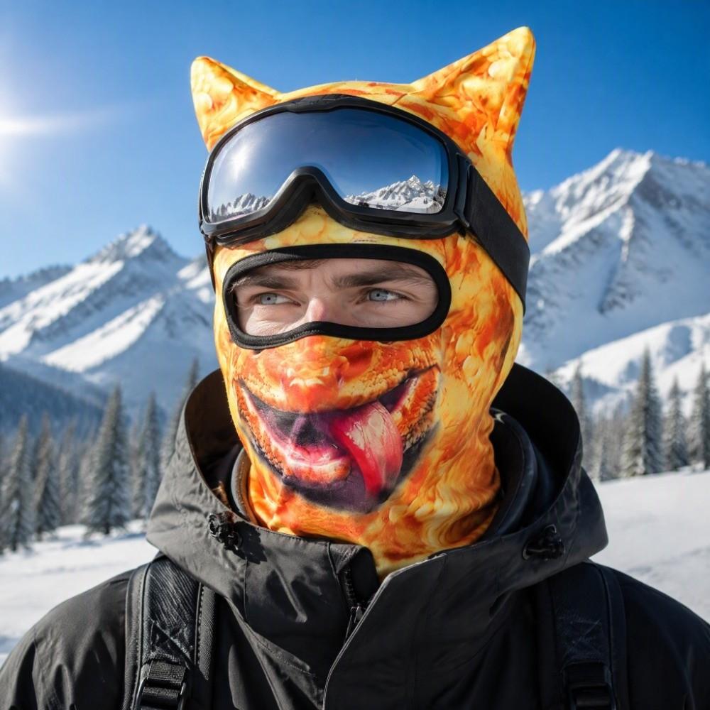 Cute Animal Ski Balaclava 3D Printing Full Face Hood Fun Balaclava Motocross
