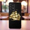 Винтажная иллюстрация компаса Чехол Для Samsung A41 A35 A34 A33 A32 A25 A24 A23 A21s A06 A05 A04 A03 Note 10 20 Ultra 5G Черный