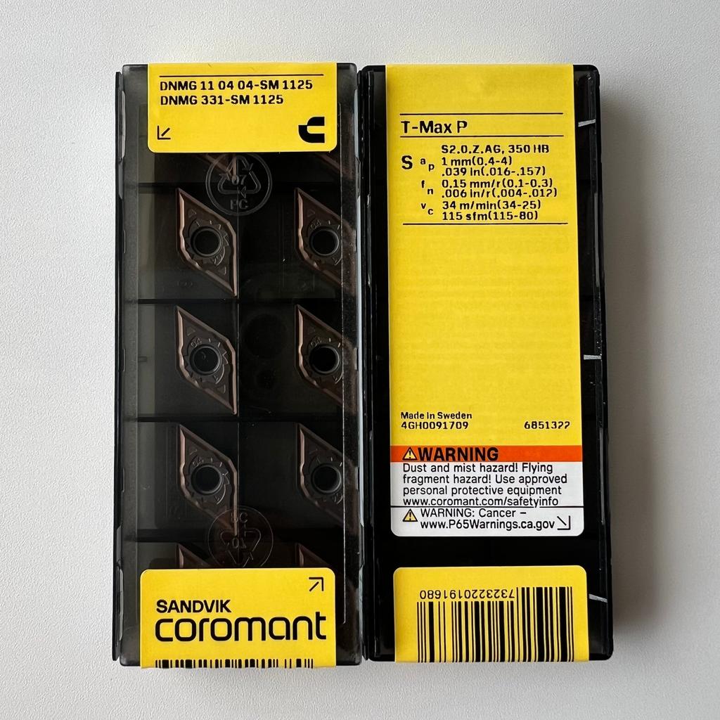 SANDVIK / DNMG110404-SM 1125 / Original Swedish hard alloy blade 10 Pcs