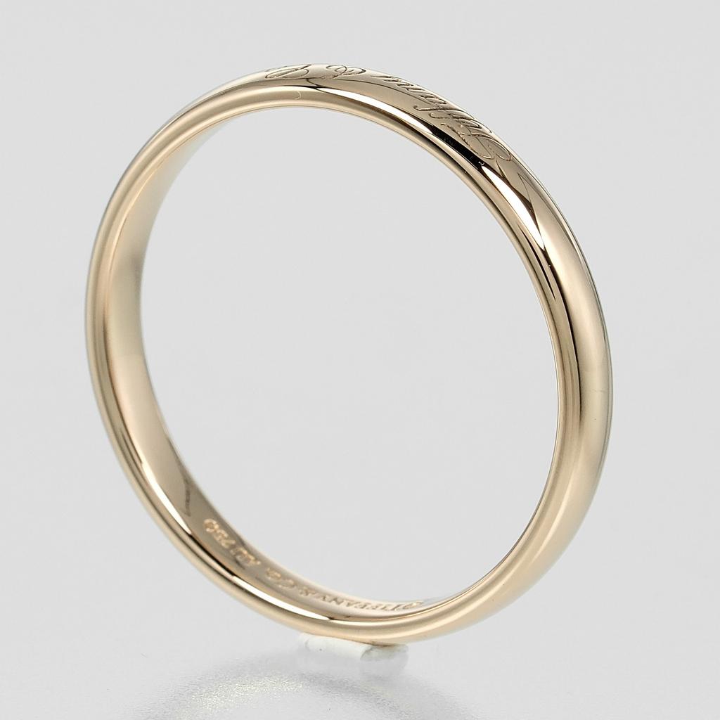 TIFFANY&Co. Notes Lucida Ring K18 Pink Gold #9.0(US Size) 3.2g mens Used
