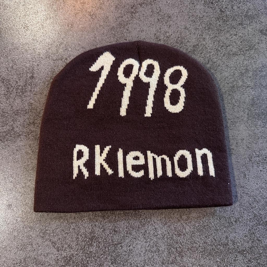 1998 Rkiemo Letter Knit Cap For Fall Casual And Streetwear Looks Hat Gift