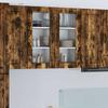 Wall Mounted Glass Cabinet LUCCA Smoked Oak 80 x 31 x 80 cm