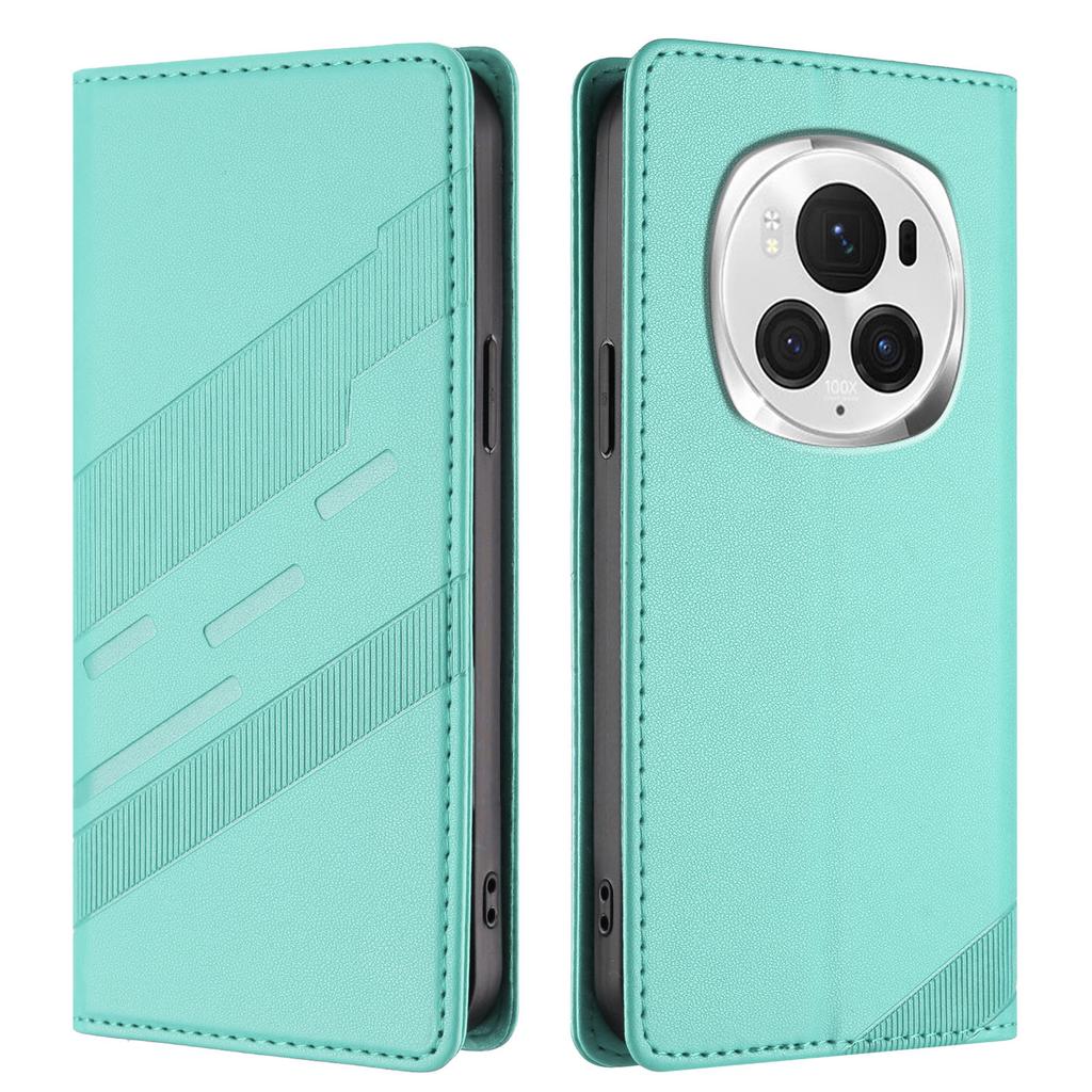 For Honor Magic6 Pro 5G Phone Cases Punk Style Imprinted Wallet Stand Leather Cover