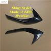Front Fog Lights Lamp Eyelid Eyebrow Strip Cover Trim ABS Chrome  / Carbon Fiber Accessories For Peugeot 3008 3008GT 2017 -