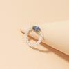 Sweet Personality Korean Retro Girls Pearl Ring Finger Rings Natural Stone Fashion Jewelry