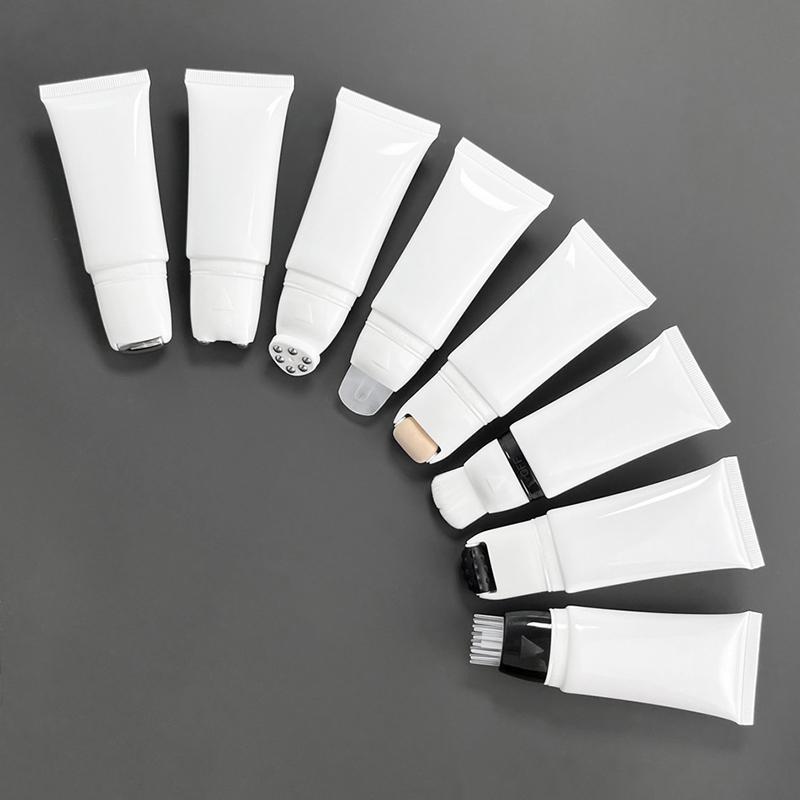 1Pcs 30Ml Cosmetic Flat Hose Duck Tongue, Brush Head, Silicone Roller Flat Cap Empty Bottle