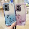 For Realme P3 5G Case Flower Pattern TPU Gradient Phone Cover with Lanyards