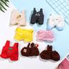 Animal Pattern Cotton Stuffed Dolls Knited Hat Mini Overalls Plush Suspender Pants Doll Clothes