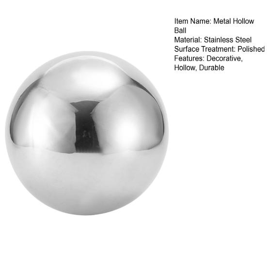 6 Pcs Stainless Steel Decorative Balls Metal Hollow Balls Smooth Gazing Mirror Ball for Home Garden Dcor