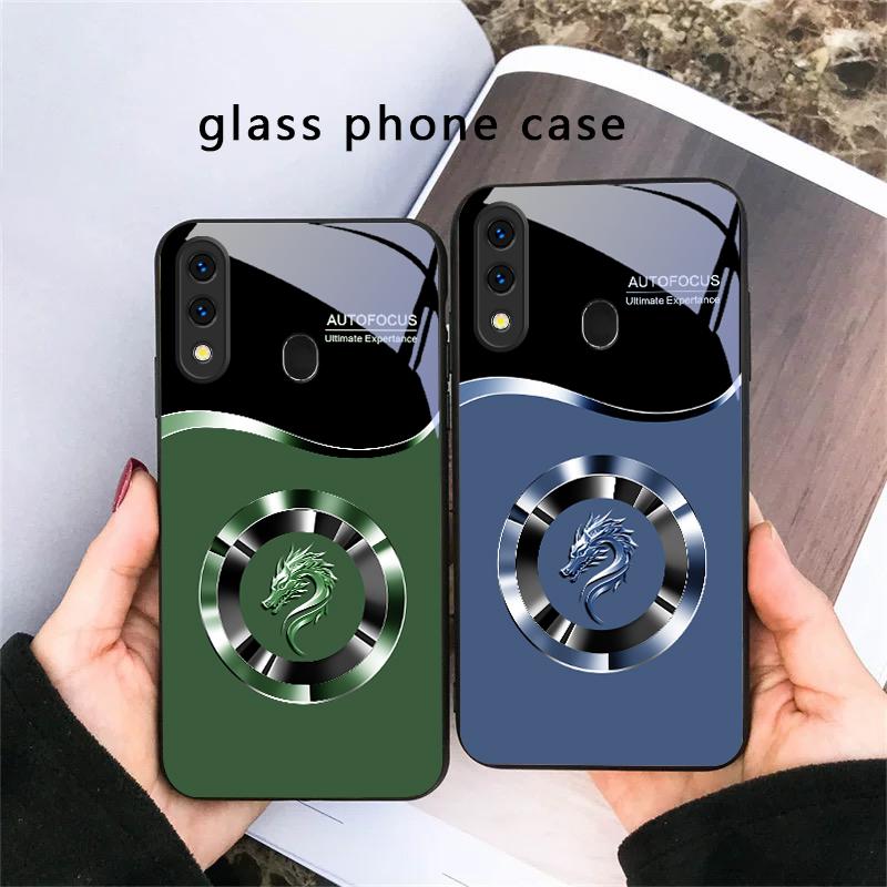 Черный Золотой Дракон Для Samsung Galaxy A30 A31 A32 A33 A34 A35 A42 A30s A20 A25 A26 A51 A56 A54 A72 A73 70 Стеклянный Чехол для Телефона