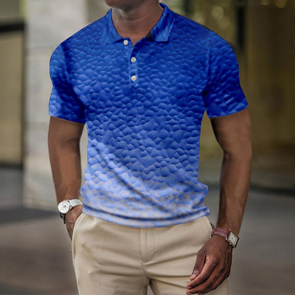 Мужская летняя рубашка для гольфа с принтом Botton, короткий рукав, мужская повседневная модная рубашка