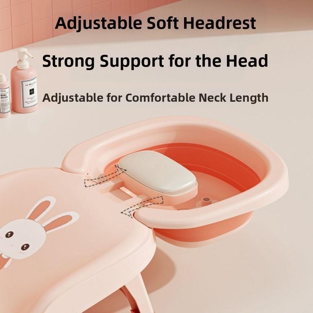 Adjustable Baby Hair Pool Bed Foldable Bath Seat Bathtub New Salon Seat Chair Boys Girls