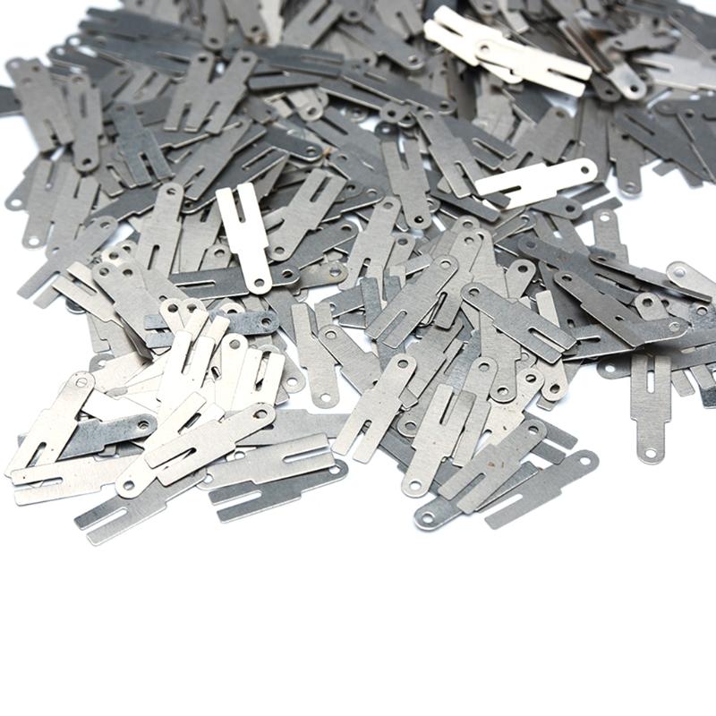 100 Pieces 0.15x20x4mm H type Nickel Plated Steel Strip Tabs Suitable for Battery Spot Welder High Tensile Tension