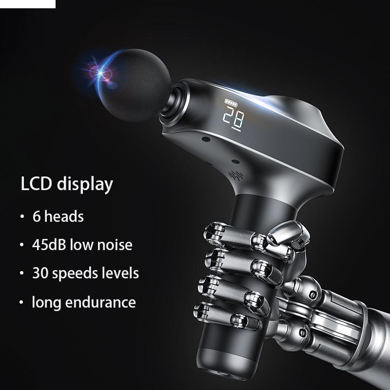 Новинка Массажные продукты Бесщеточный двигатель Мощный Перкуссионный массажер для мышц глубокого воздействия Тело Профессиональный массажный пистолет