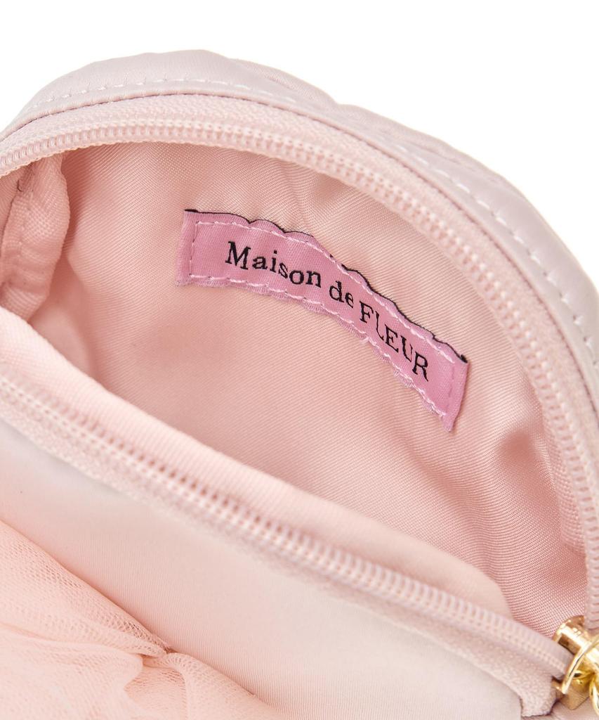 De Charm Cotton Candy Round Pouch Charm for Pink Beige [Maison Fleur] Women,