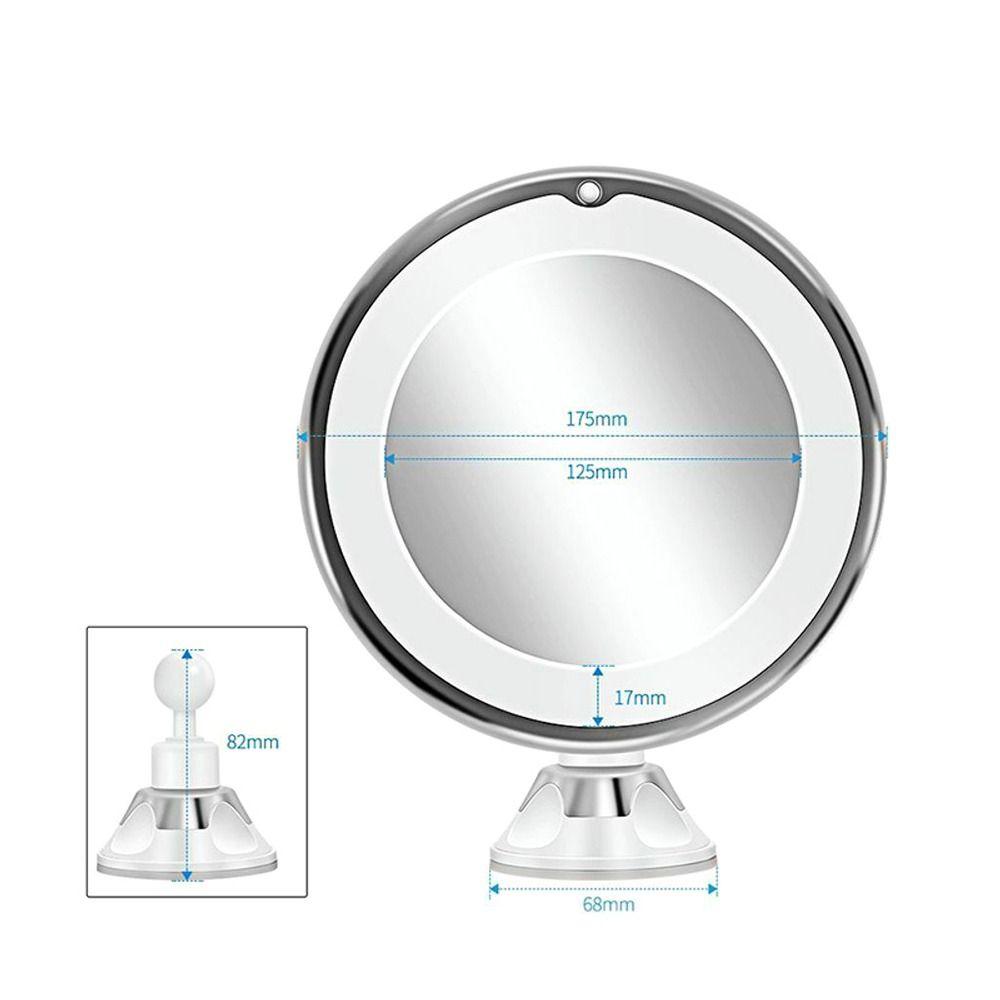 Suction Cup Magnifying Cosmetic Mirror 10X Makeup Mirror Bathroom Mirror LED Vanity Mirror