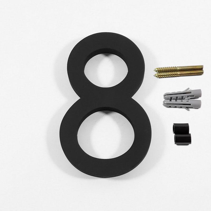 0-9 Плавающий Номер Дома Дверная Табличка Современная Дверь Дома На Открытом Воздухе Черные Цифры Адресная Табличка Тире Знак Слэш