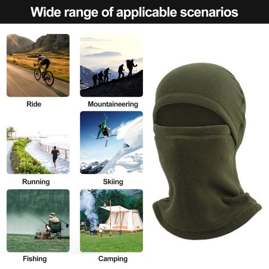 Women Men Winter Warm Cycling Bandana Windproof Sun Protection Polar Fleece Outdoor Headgear High Elastic Coverage Face Protection Neck