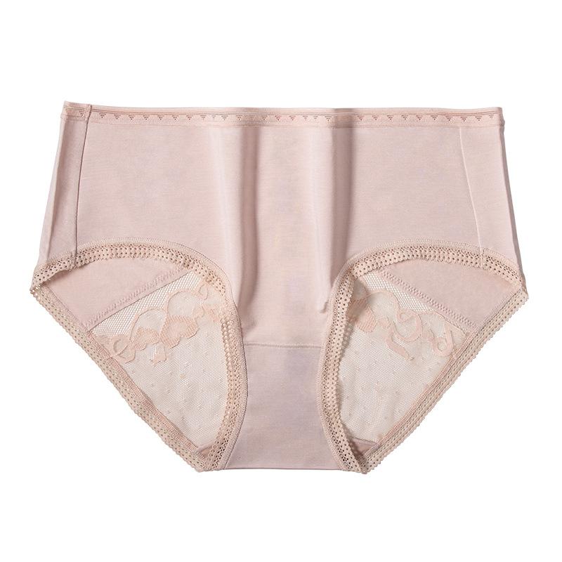 Антибактериальное женское нижнее белье, сексуальное кружевное нижнее белье со средней талией, дышащее нижнее белье с треугольниками