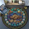 Marine Life Glass Round Area Rug Under Office Chairs Bedroom Living Room Home Decor