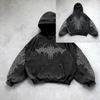 Mens 3D Printed Hooded Sweatshirt Unisex Streetwear Loose Fit Long Sleeve Pullover Casual Top