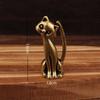 Retro Brass Cat Lovers Statue Ornament Copper Animal Sculpture Incense Burner  Tea Pet Home Desktop Decorative Accessories