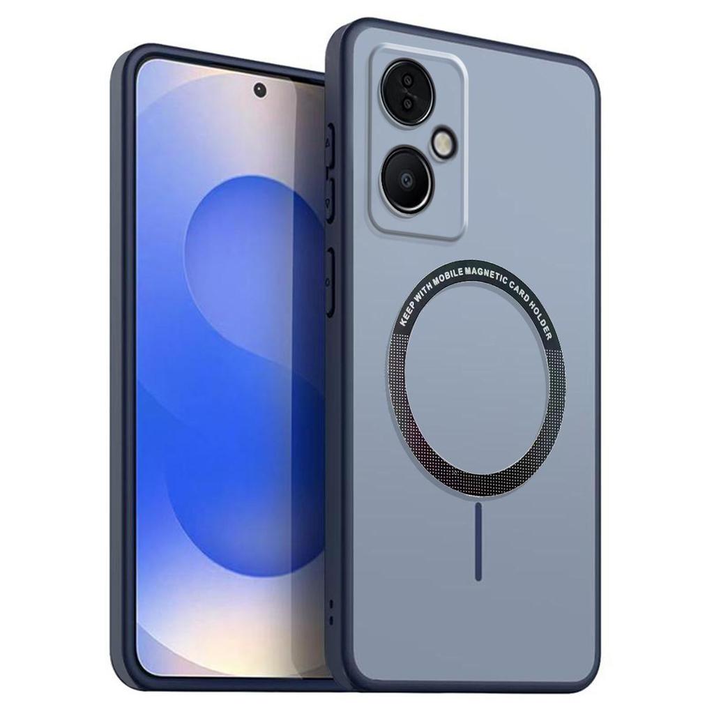 Матовый Полупрозрачный Магнитный Чехол для Телефона OPPO A79 5G Мягкий ТПУ Чехол