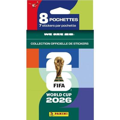 Блистер - PANINI - ЧЕМПИОНАТ МИРА ПО ФУТБОЛУ FIFA 26TM - 8 пакетиков по 7 наклеек